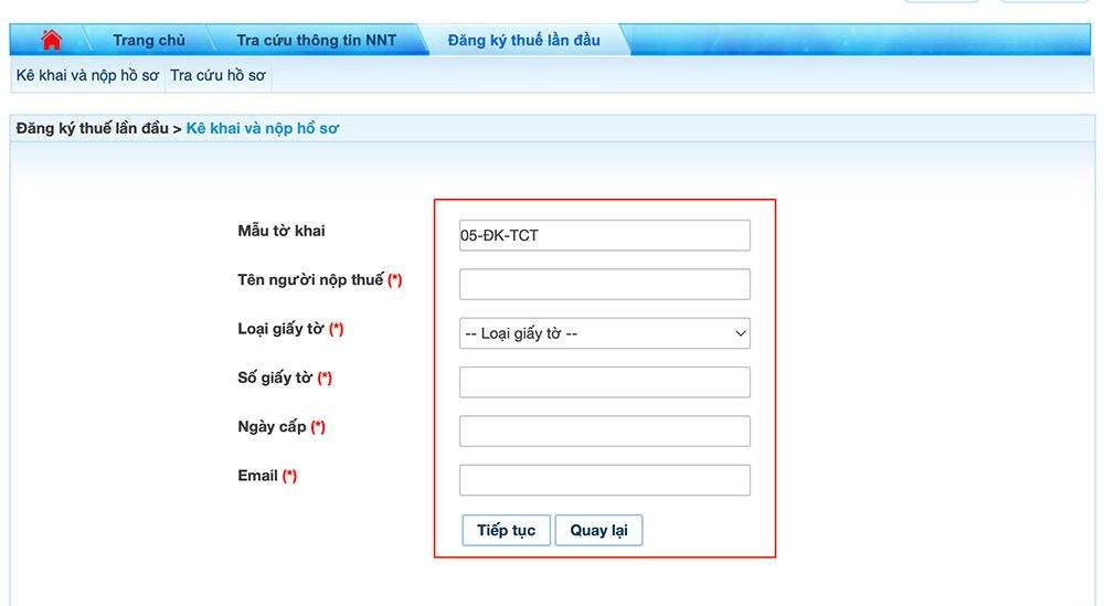 Hướng Dẫn Cách Đăng Ký Mã Số Thuế (MST) Cá Nhân Mới Nhất 16 ke-khai-thong-tin