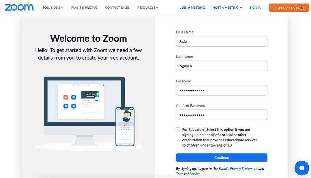 đăng nhập tài khoản zoom